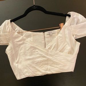 Express white crop top